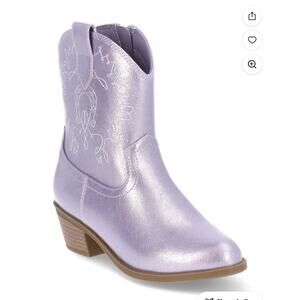 NWT Steve Madden NYC Big Girl Cowgirl Boots Ankle Booties Lilac Purple Size 5